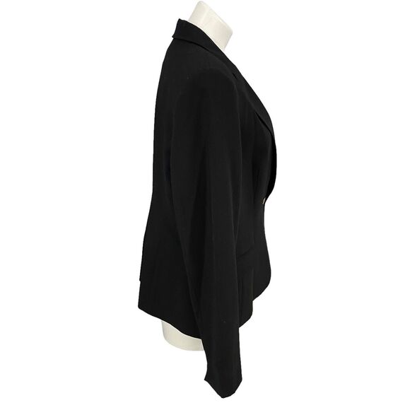 Calvin Klein Blazer Womens Sz 14 Black Basic Capsule Officecore Jacket Corpcore - Picture 14 of 16